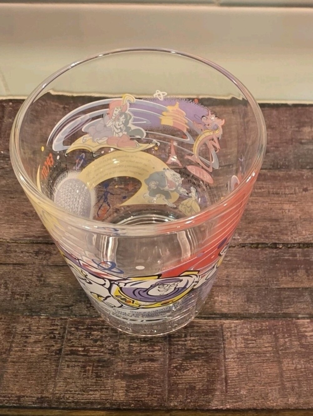 Walt Disney World Mcdonald's "100 Years Of Magic" Glass With Buzz Lightyear